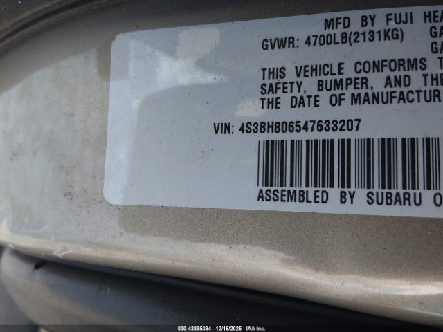 Subaru Outback H6-3.0 L.l. Bean Edition Image 9