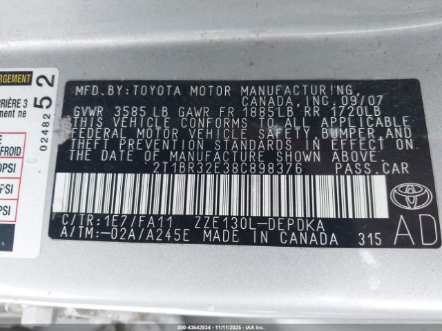 Toyota Corolla Ce Image 8